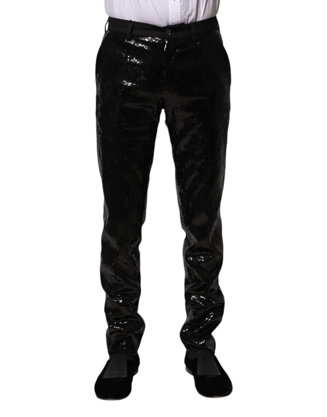 Dolce &amp; Gabbana Black Sequined Embellishment Pants by Dolce &amp; Gabbana outlet now on sale
