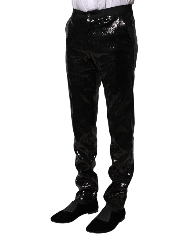 Dolce &amp; Gabbana Black Sequined Embellishment Pants by Dolce &amp; Gabbana outlet now on sale