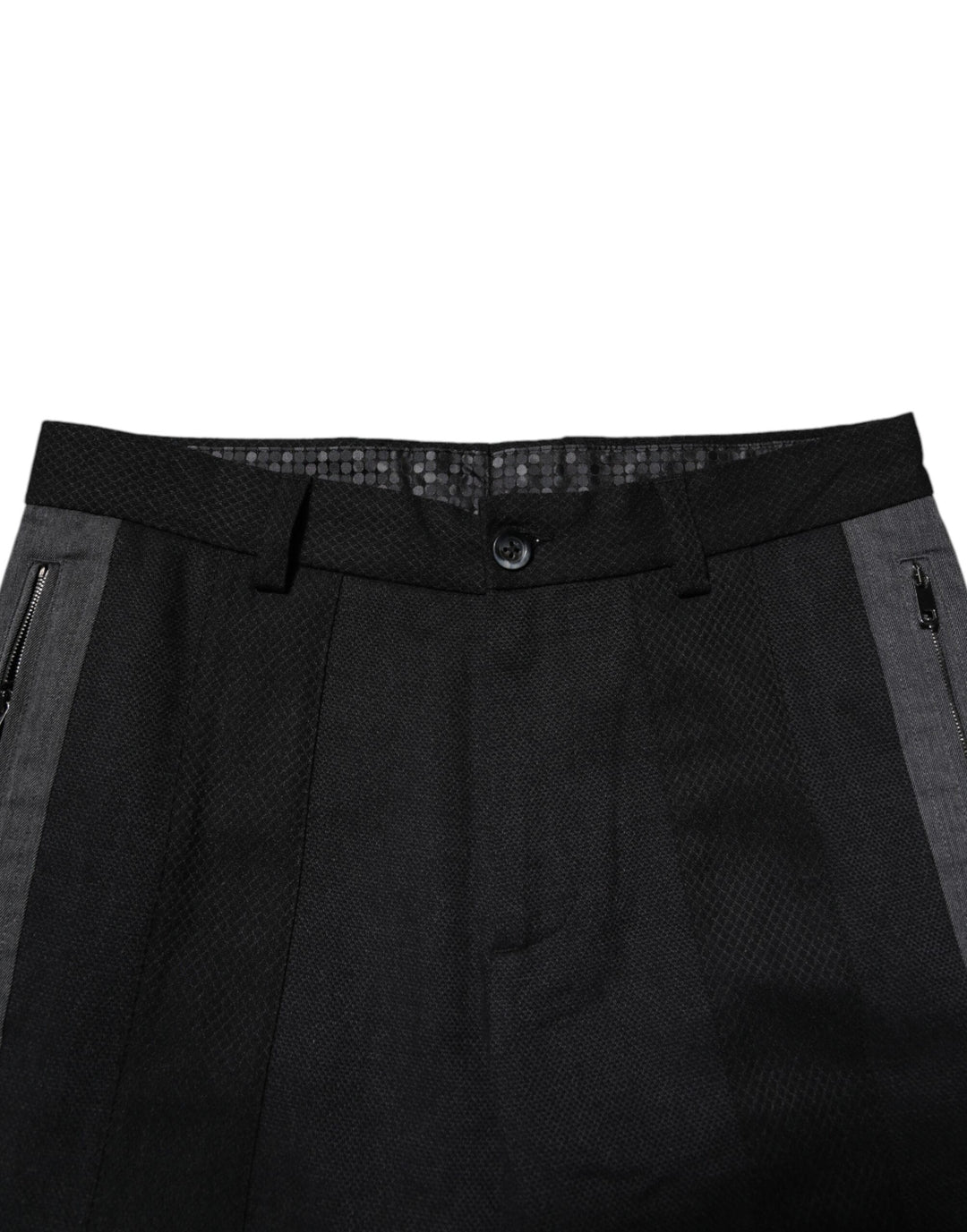 Dolce &amp; Gabbana Black Gray Fantasy Cotton Formal Slim Pants by Dolce &amp; Gabbana outlet now on sale