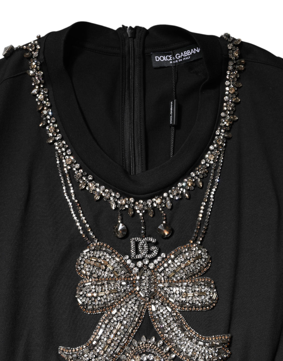 Dolce &amp; Gabbana Sample Sale Dolce &amp; Gabbana Black Cotton Rhinestone Embellished Tank Top - | Designer outlet