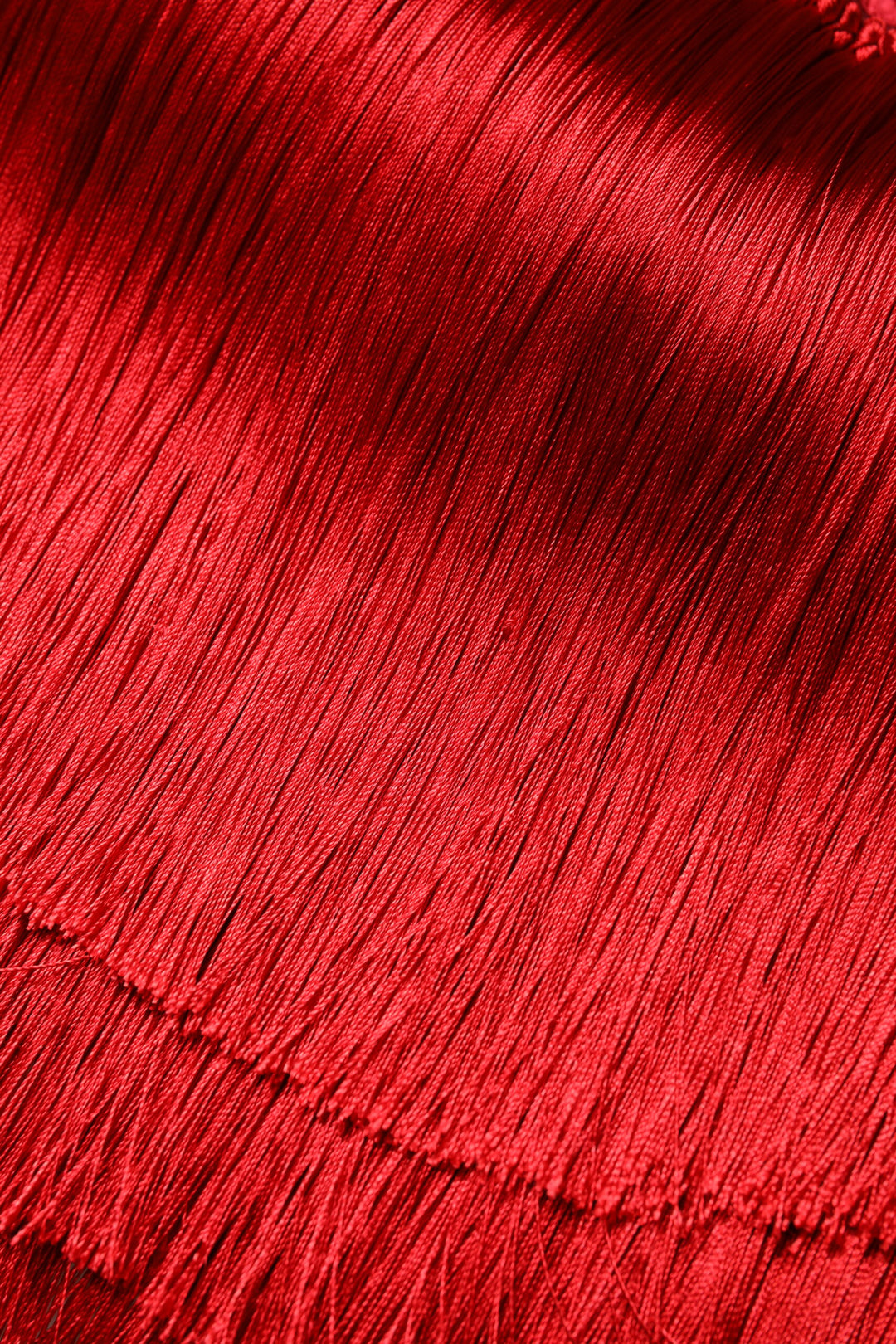 Dolce & Gabbana Sample Sale Dolce & Gabbana Red Silk Strapless Fringe Crop Tube Top - | Designer outlet