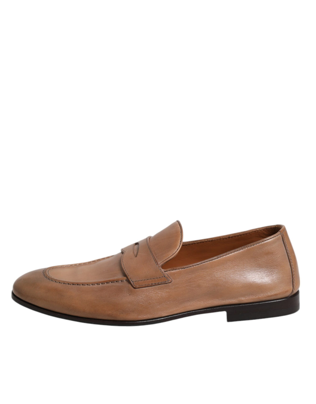 Brunello Cucinelli Brown Leather Loafer Dress Formal Shoes by Brunello Cucinelli outlet now on sale