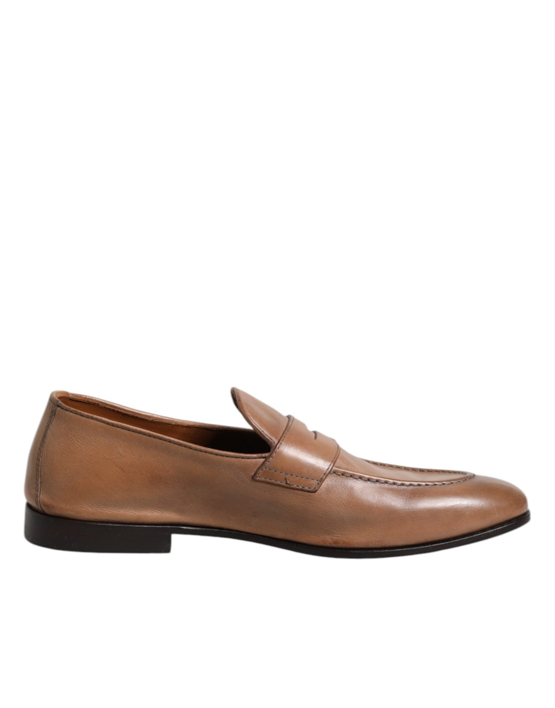 Brunello Cucinelli Brown Leather Loafer Dress Formal Shoes by Brunello Cucinelli outlet now on sale
