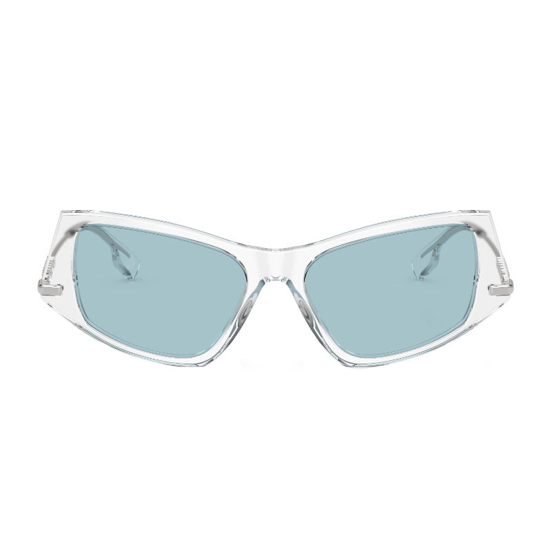 Burberry Sunglasses Cat Eye Full Rim, Transparent Frame and Light Azure Lens BE4408302480