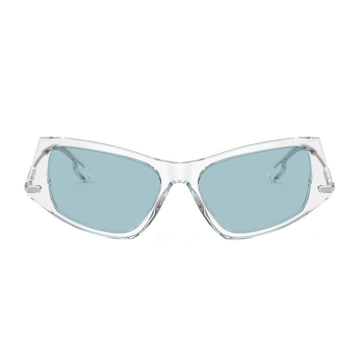 Burberry Sunglasses Cat Eye Full Rim, Transparent Frame and Light Azure Lens BE4408302480