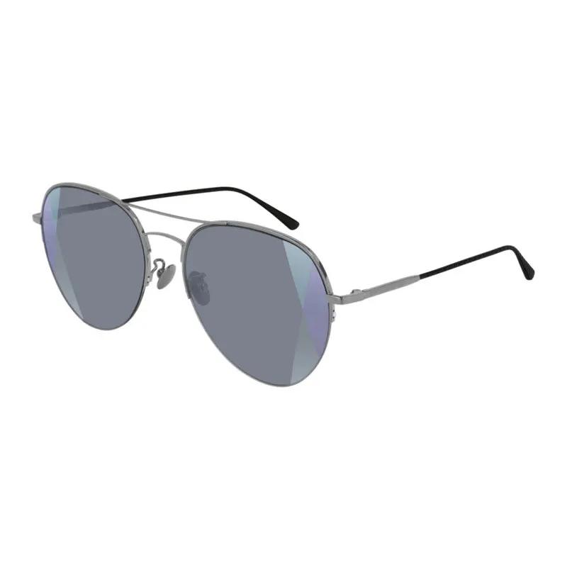 Bottega Veneta Sunglasses Aviator Full Rim, Ruthenium/black Frame And Grey Lens Bv0247S005