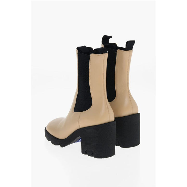 Burberry Leather Chelsea Booties with Carrion Sole 8cm