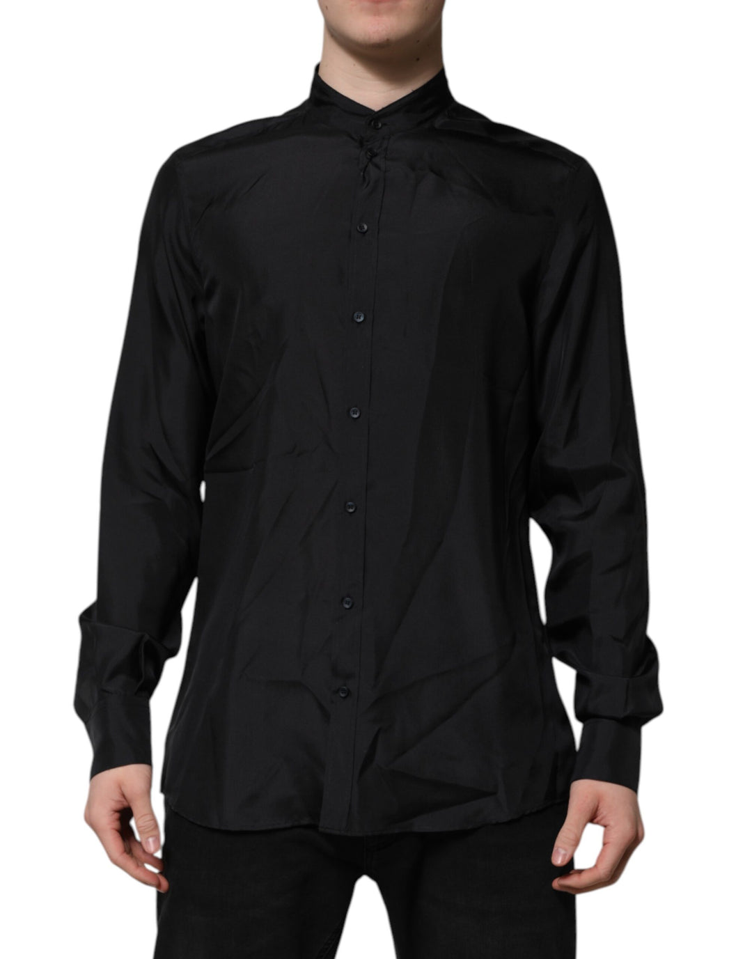Dolce & Gabbana Martini Silk Dress Shirt | Dark Blue Ask Me Wear Dolce & Gabbana Martini Silk Dress Shirt | Dark Blue Ask Me Wear