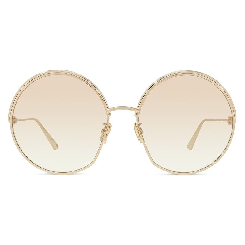 Dior Sunglasses Round Full Rim, Rose Gold Frame and Gradient Brown Lens EVERDIORR1UD0F1