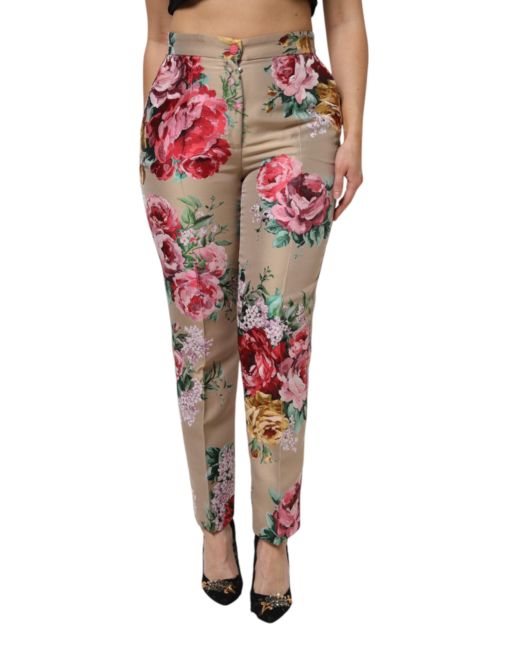 パンツ Dolce & Gabbana Floral pants Dolce & Gabbana Cropped Floral-Print Pants | Sendegaro US