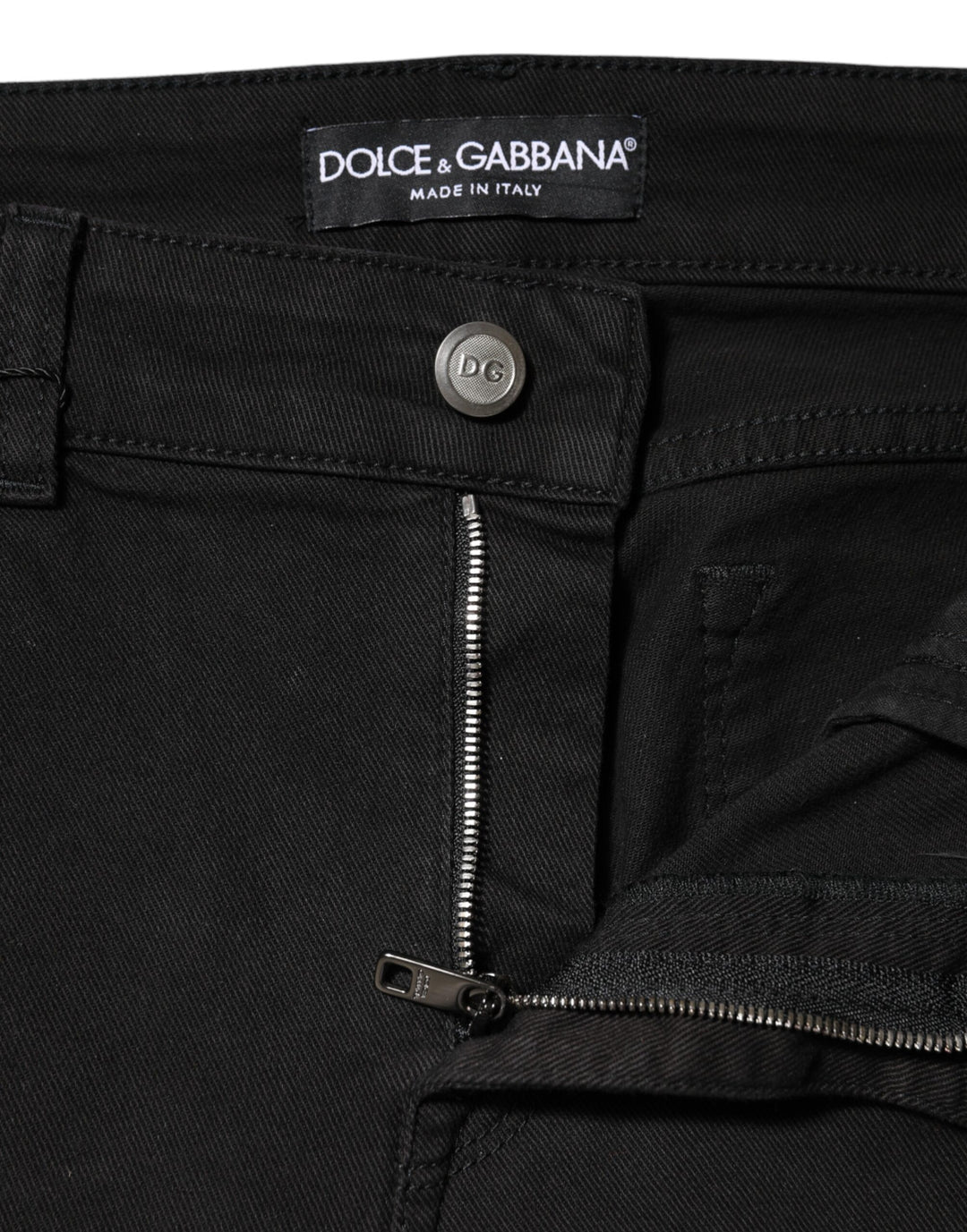 Dolce &amp; Gabbana Sample Sale Dolce &amp; Gabbana Black Cotton Mid Waist Denim Jeans - | Designer outlet