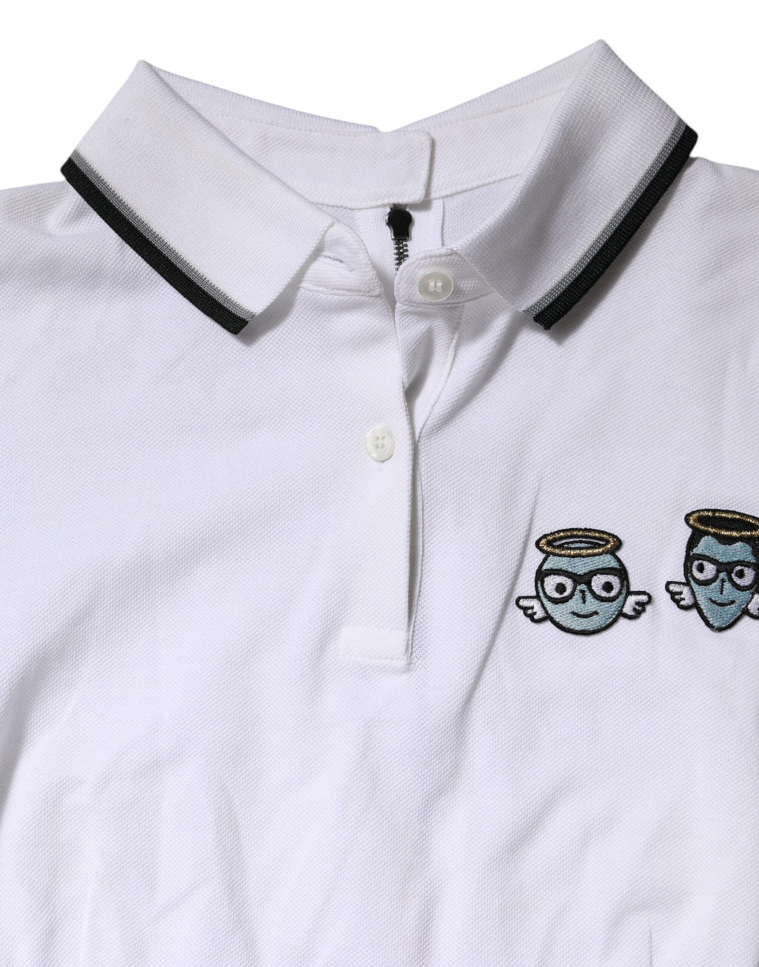 Dolce &amp; Gabbana Sample Sale Dolce &amp; Gabbana White Cotton Short Sleeves Collared Polo Top - | Designer outlet