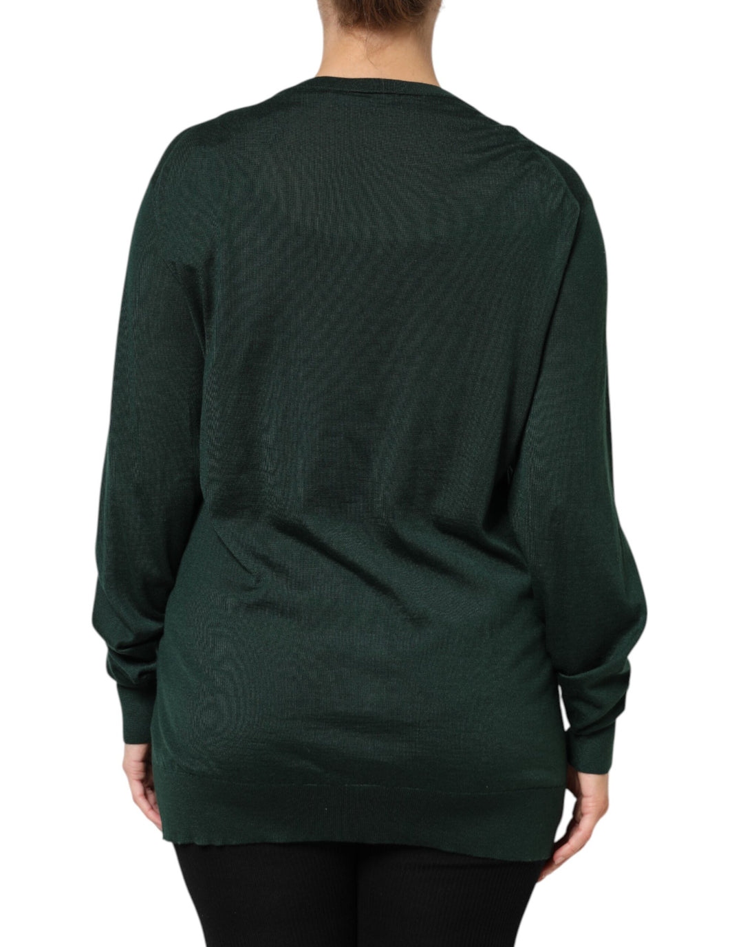 Dolce &amp; Gabbana Dark Green Cashmere Silk Cardigan Sweater by Dolce &amp; Gabbana outlet now on sale