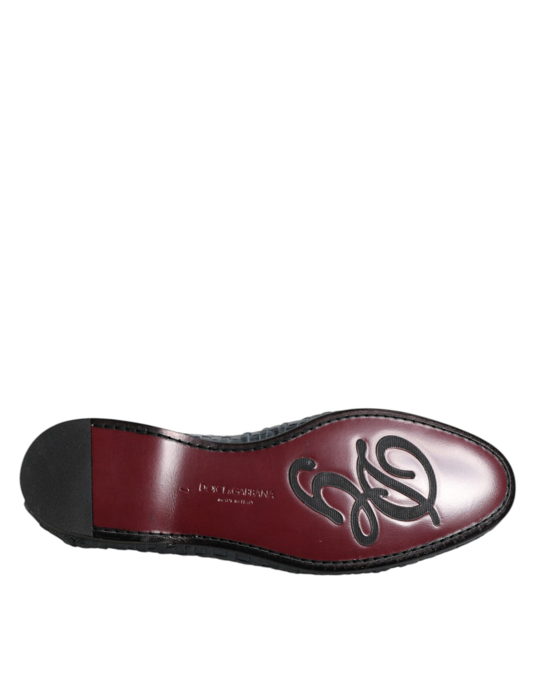 Dolce & Gabbana Blue Woven Leather Slip On Loafers Shoes by Dolce & Gabbana outlet now on sale