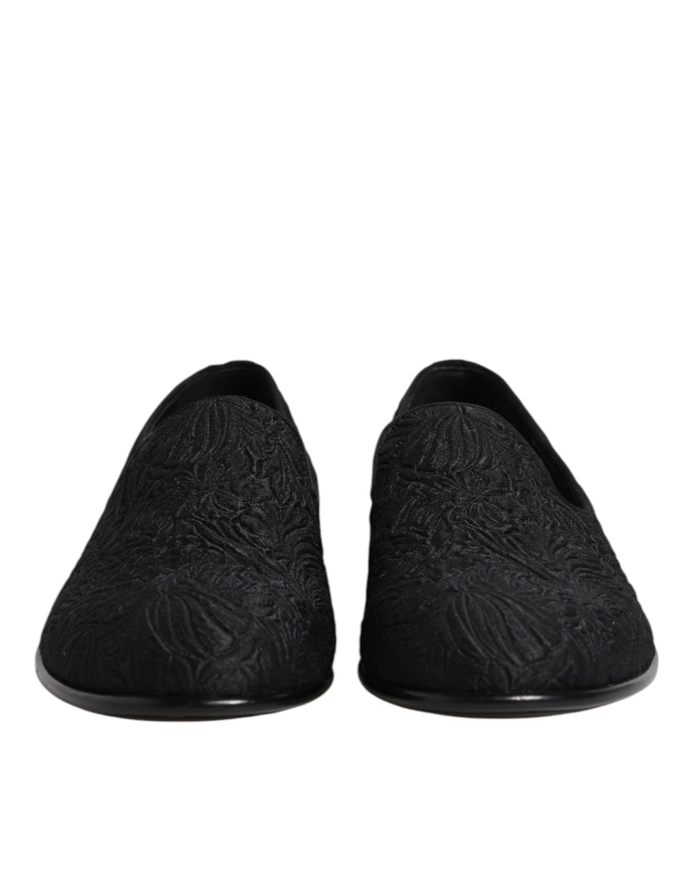 Dolce & Gabbana Black Jacquard Slip On Loafers Formal Shoes by Dolce & Gabbana outlet now on sale