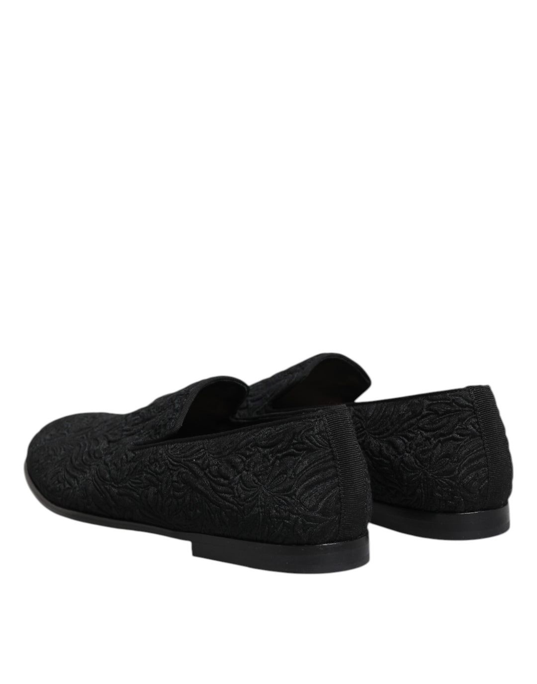 Dolce & Gabbana Black Jacquard Slip On Loafers Formal Shoes by Dolce & Gabbana outlet now on sale
