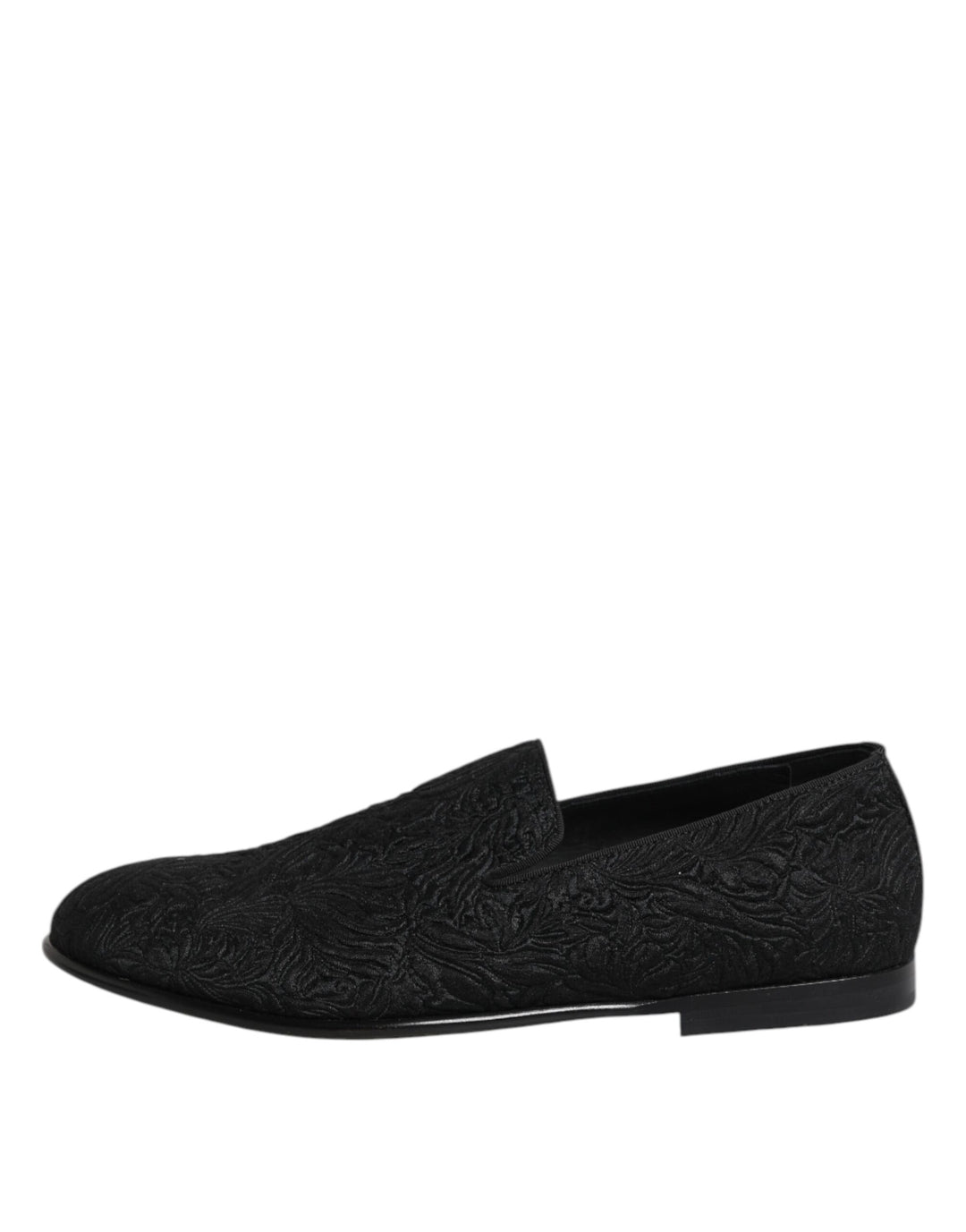 Dolce & Gabbana Black Jacquard Slip On Loafers Formal Shoes by Dolce & Gabbana outlet now on sale