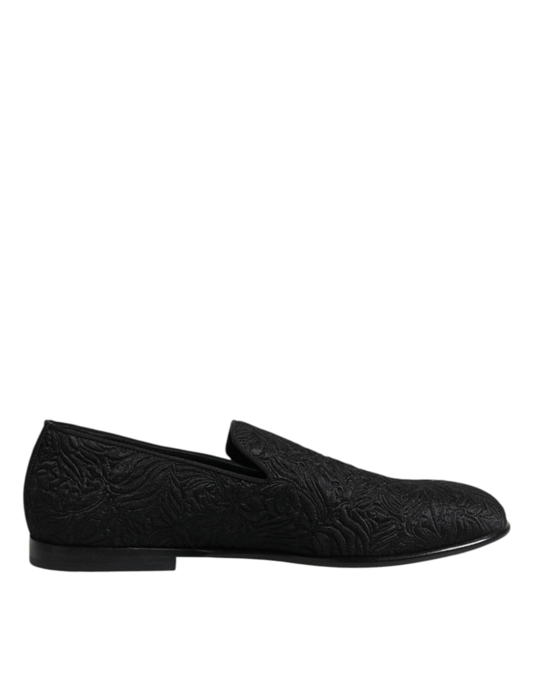 Dolce & Gabbana Black Jacquard Slip On Loafers Formal Shoes by Dolce & Gabbana outlet now on sale