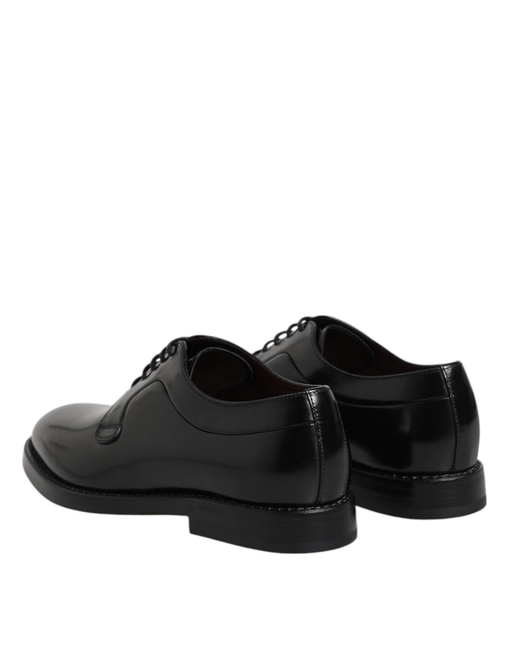 Dolce & Gabbana Black Leather Lace Up Derby Dress Formal Shoes