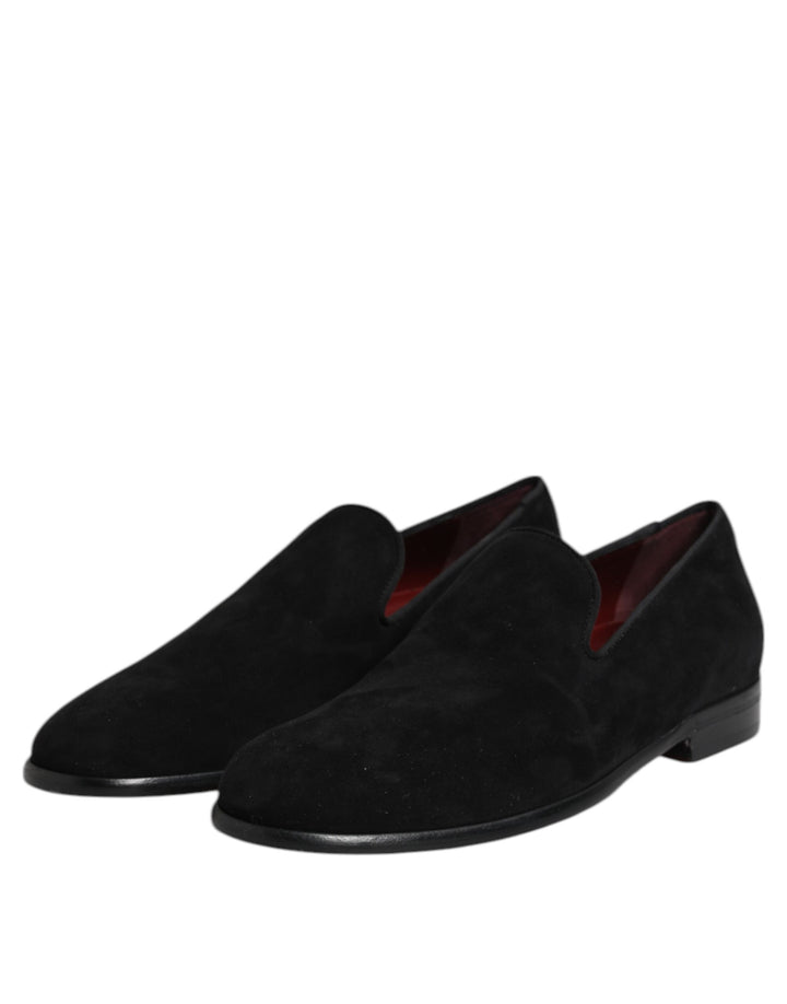 Dolce &amp; Gabbana Sample Sale Dolce &amp; Gabbana Black Suede Slip On Loafers Formal Shoes - | Designer outlet