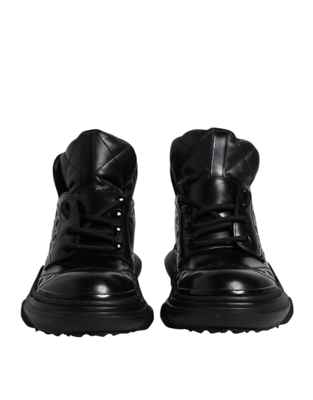 Dolce &amp; Gabbana Sample Sale Dolce &amp; Gabbana Black Leather Casual Mens Ankle Boots Shoes - | Designer outlet