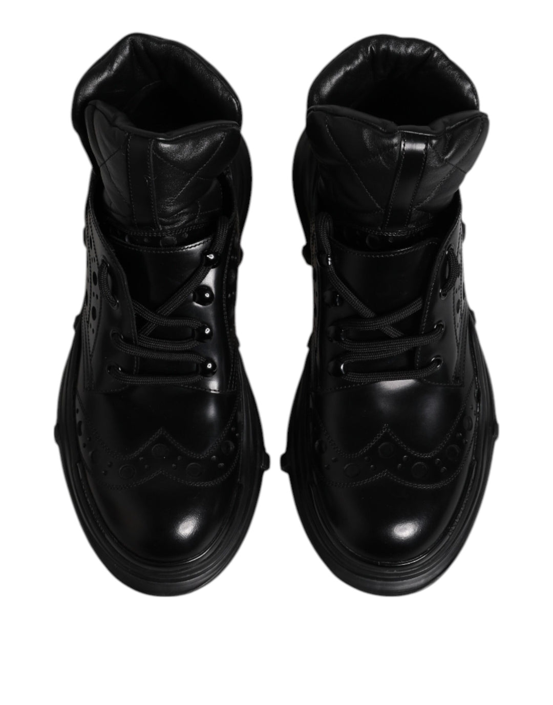 Dolce &amp; Gabbana Sample Sale Dolce &amp; Gabbana Black Leather Casual Mens Ankle Boots Shoes - | Designer outlet