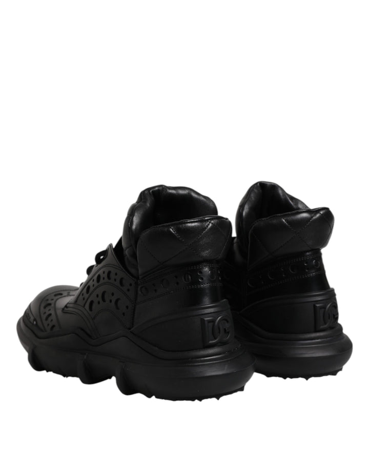 Dolce &amp; Gabbana Sample Sale Dolce &amp; Gabbana Black Leather Casual Mens Ankle Boots Shoes - | Designer outlet