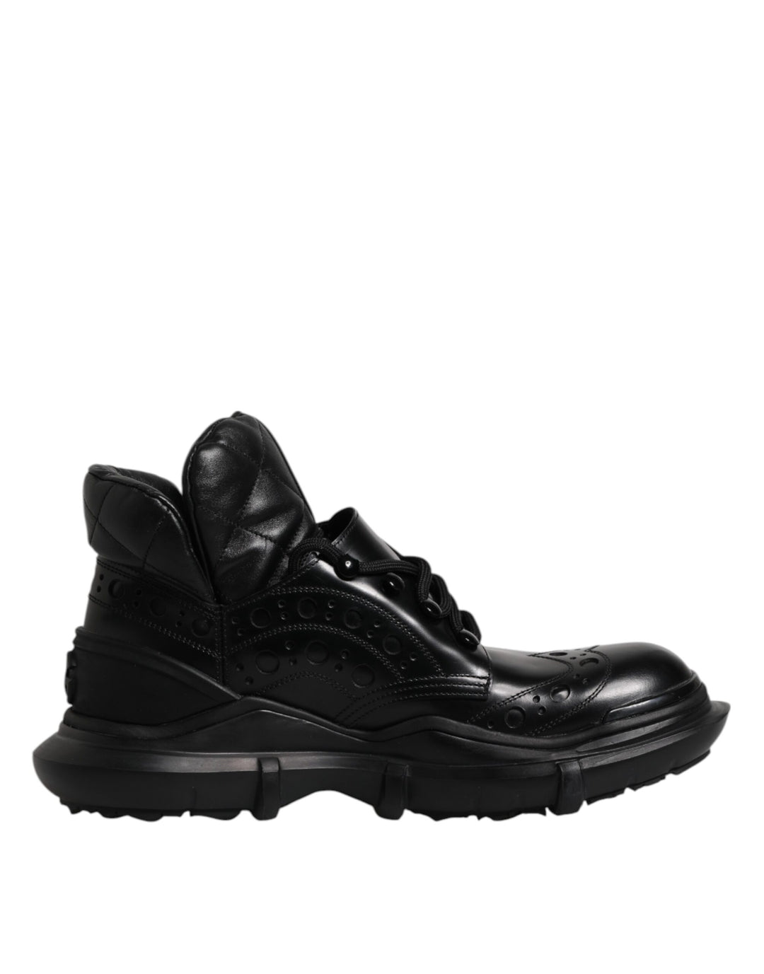 Dolce &amp; Gabbana Sample Sale Dolce &amp; Gabbana Black Leather Casual Mens Ankle Boots Shoes - | Designer outlet