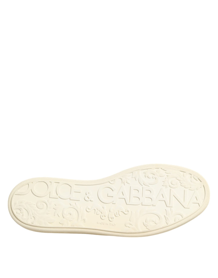 Dolce &amp; Gabbana Black Leather Bee Crown Low Top Sneakers Shoes by Dolce &amp; Gabbana outlet now on sale