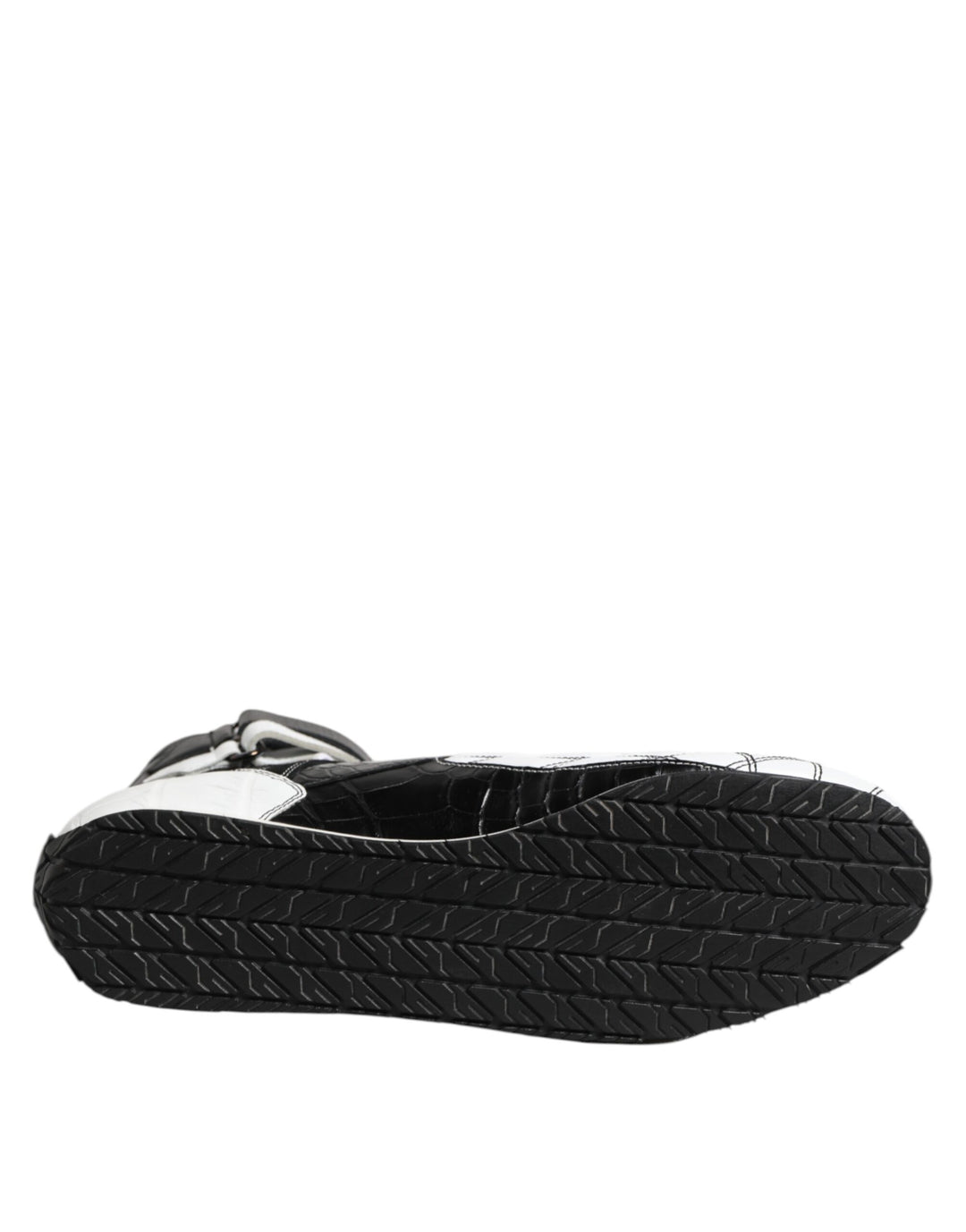 Dolce &amp; Gabbana Black White Leather High Top Sneakers Shoes by Dolce &amp; Gabbana outlet now on sale