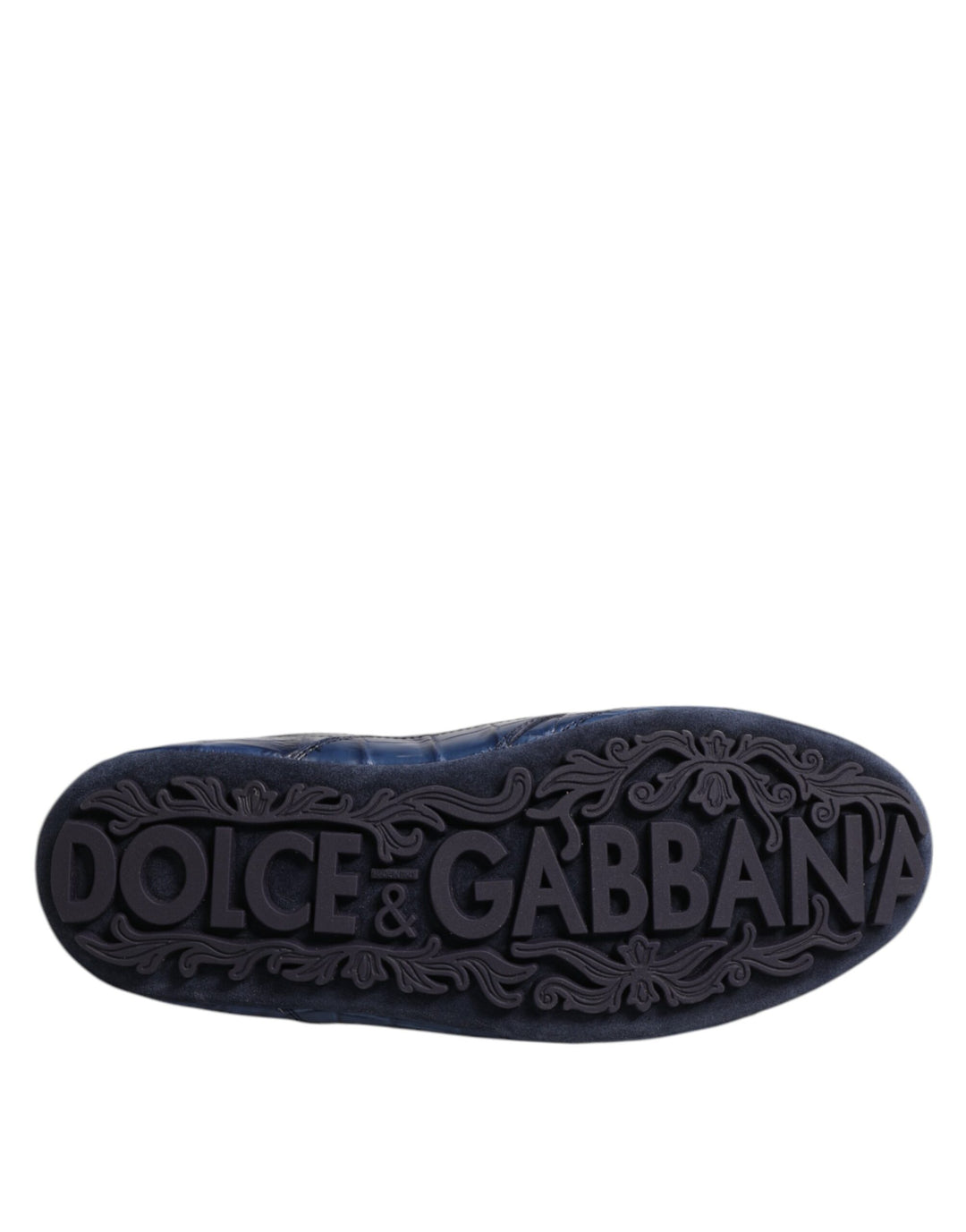 Dolce &amp; Gabbana Sample Sale Dolce &amp; Gabbana Dark Blue Leather Low Top Men Sneakers Shoes - | Designer outlet