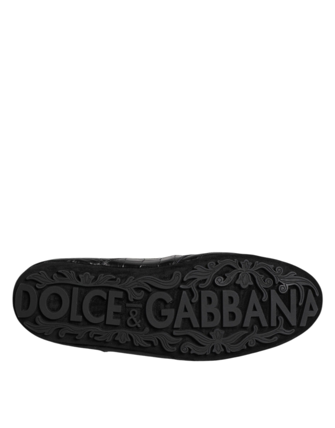 Dolce &amp; Gabbana Sample Sale Dolce &amp; Gabbana Black Exotic Leather Low Top Sneakers Shoes - | Designer outlet