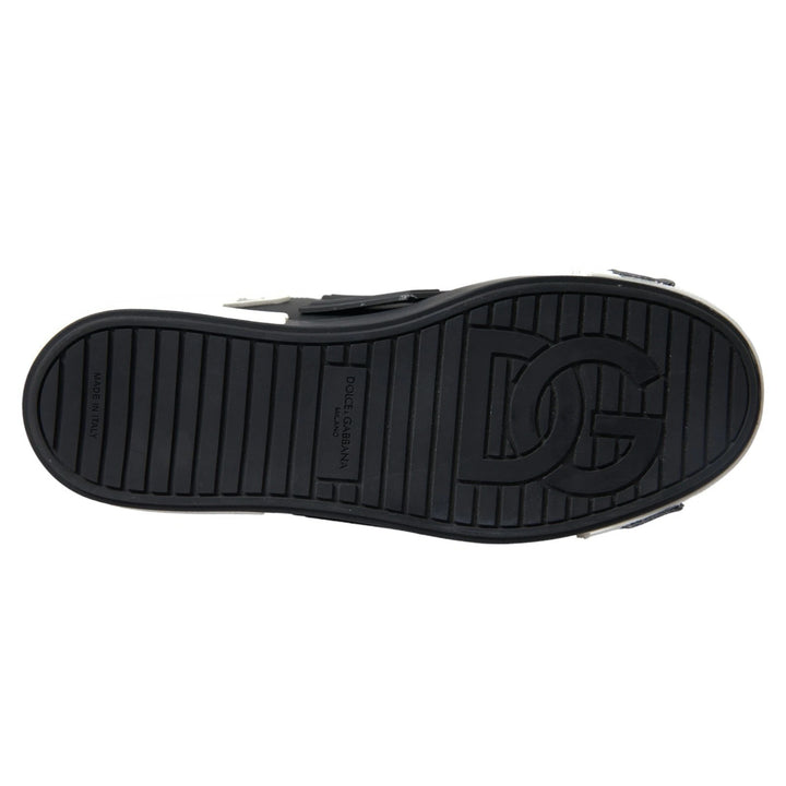 Dolce &amp; Gabbana Sample Sale Dolce &amp; Gabbana Black Leather Low Top Sneakers Portofino Shoes - | Designer outlet