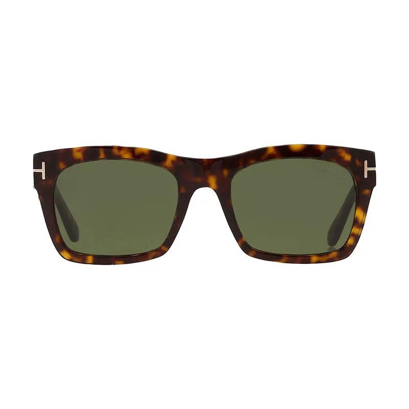 Tom Ford Sunglasses Square Full Rim, Dark Havana Frame And Green Lens Ft106252Т