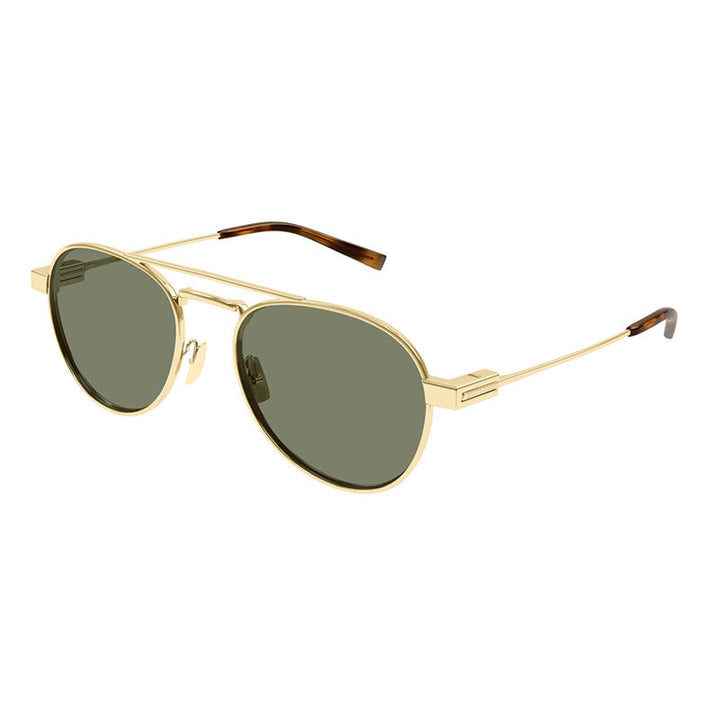 Saint Laurent Sunglasses Browline Full Rim, Shiny Gold Frame and Green Lens SL708003