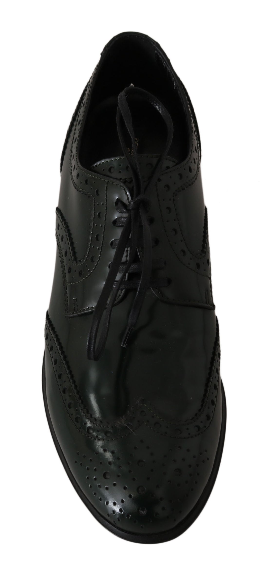 Dolce & Gabbana Elegant Green Brogues Oxford Wingtip Flats