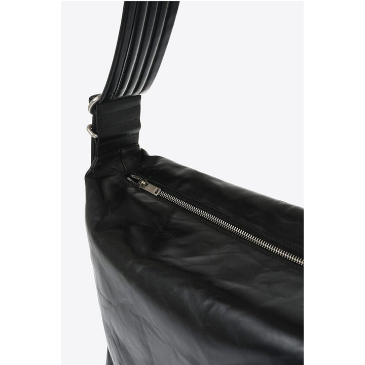 Jil Sander Leather Quilted Crossbody Bag with Zip Closure