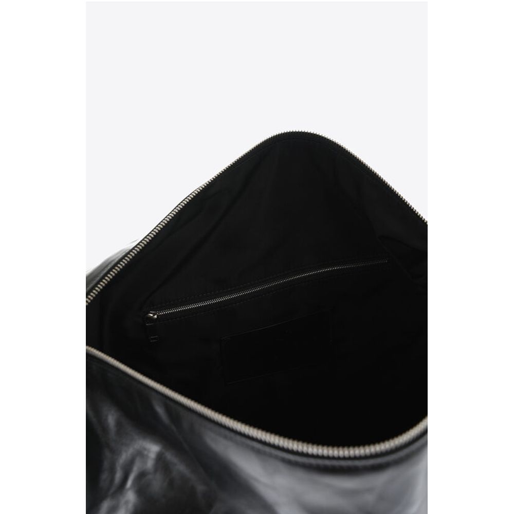 Jil Sander Leather Quilted Crossbody Bag with Zip Closure