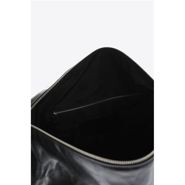 Jil Sander Leather Quilted Crossbody Bag with Zip Closure