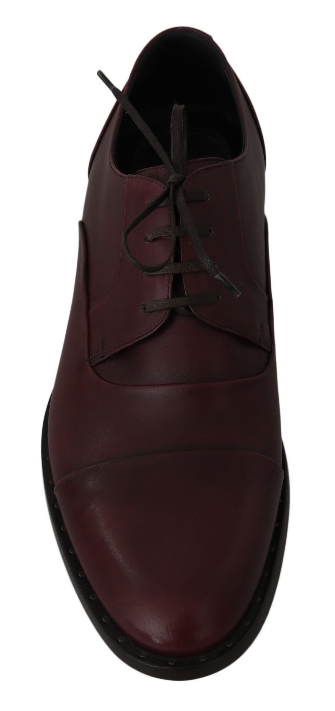 Dolce &amp; Gabbana Sample Sale Dolce &amp; Gabbana Red Bordeaux Leather Derby Formal Shoes - | Designer outlet