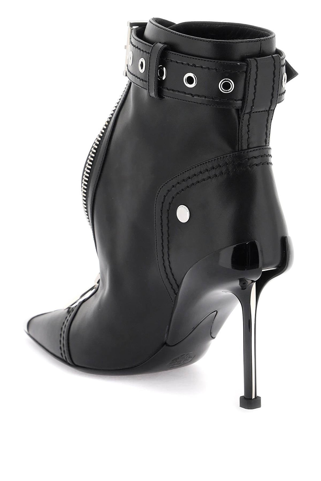 Alexander Mcqueen 'slash Biker' Ankle Boots