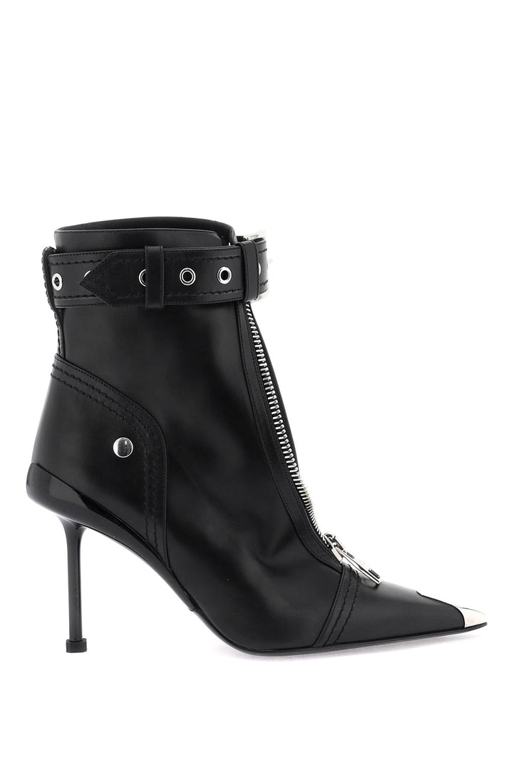 Alexander Mcqueen 'slash Biker' Ankle Boots