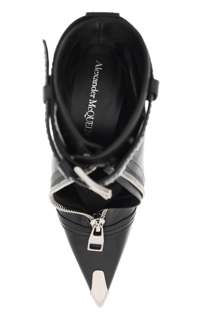 Alexander Mcqueen 'slash Biker' Ankle Boots