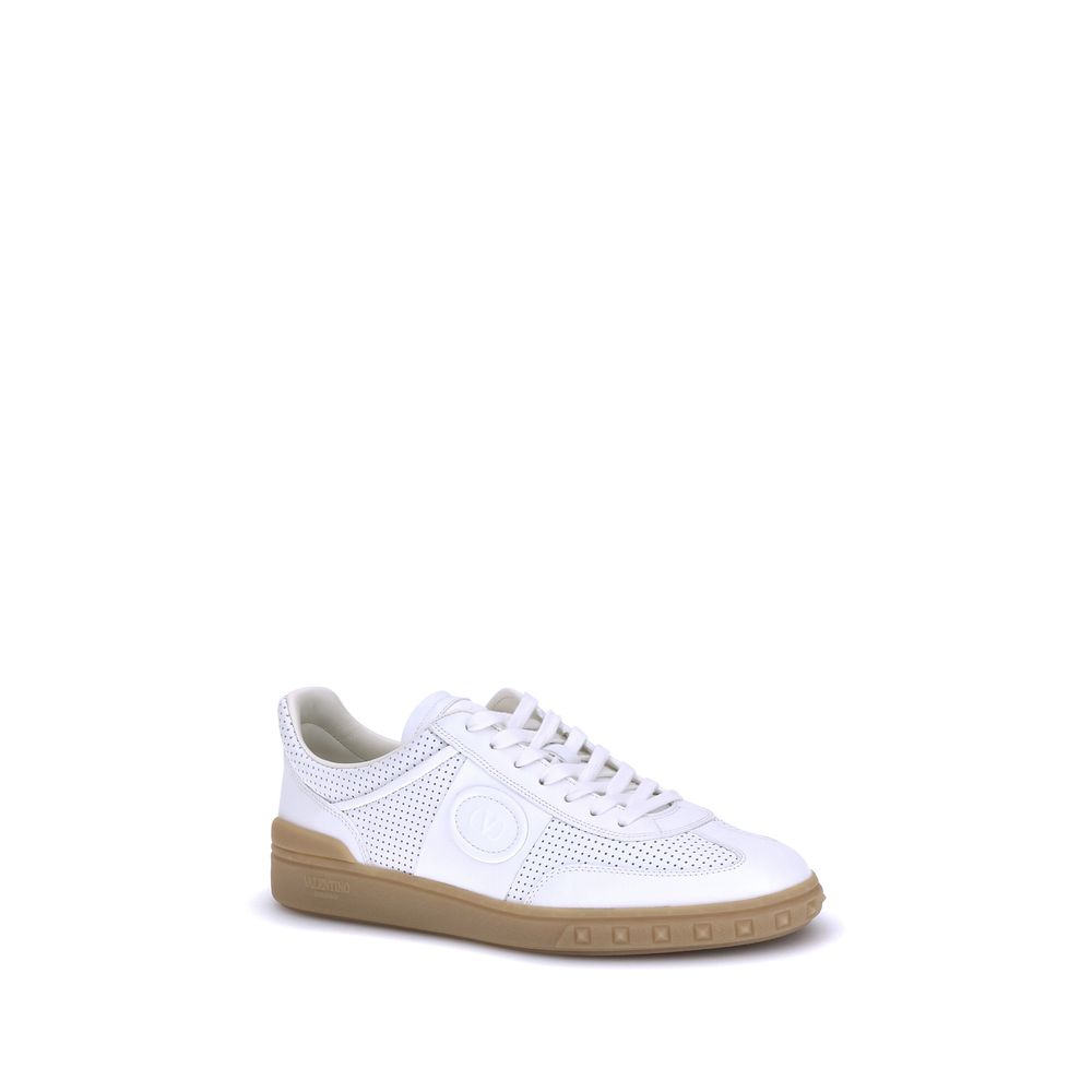 【送関込】VALENTINO☆ヴァレンティノ Upvillage Sneakers Upvillage Low Top Sneaker In Crust Leather And Nylon for Man