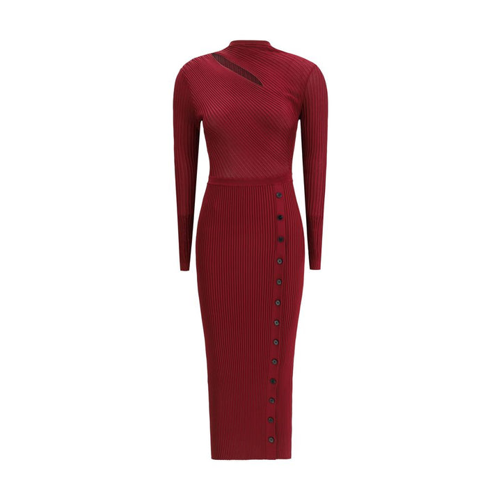Self-Portrait Ribbed midi Dress