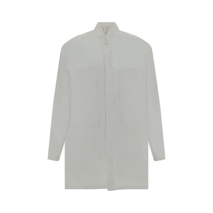 Mordecai White Cotton Pattern Shirt
