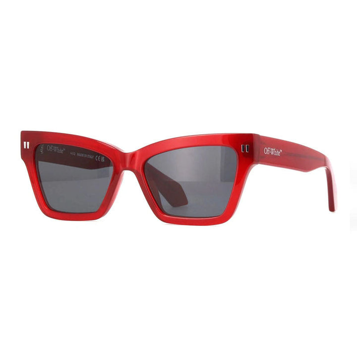 Off-White Sunglasses Cat Eye Full Rim, Burgundy Frame and Dark Grey Lens OERI110CINCINNATI2807