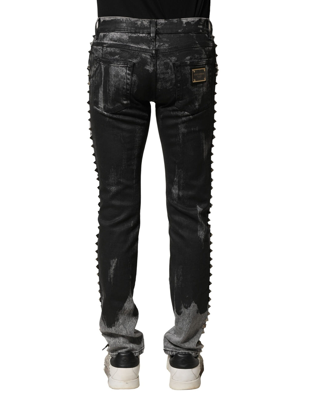 Dolce &amp; Gabbana Sample Sale Dolce &amp; Gabbana Black Washed Embellished Skinny Denim Jeans - | Designer outlet