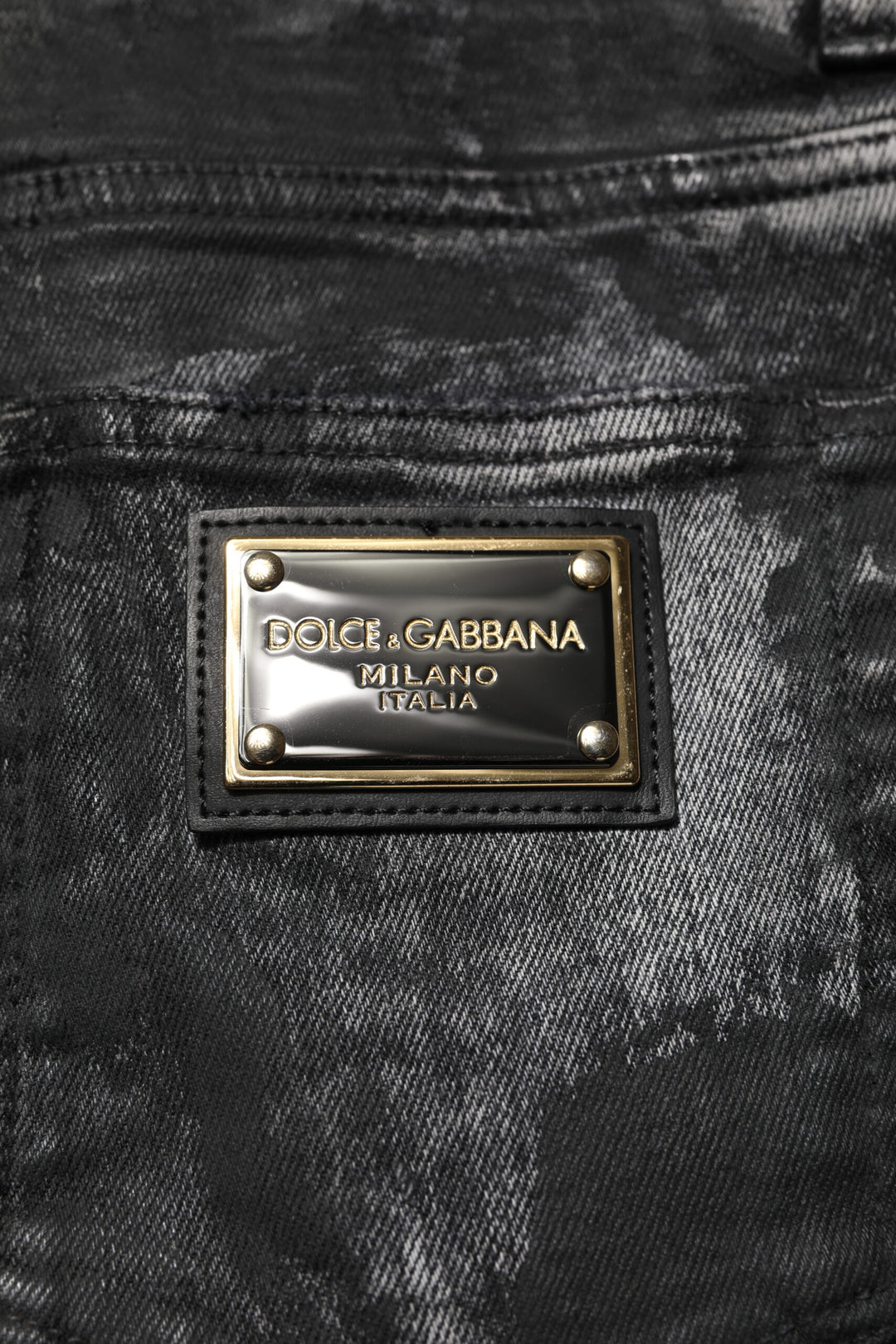 Dolce &amp; Gabbana Sample Sale Dolce &amp; Gabbana Black Washed Embellished Skinny Denim Jeans - | Designer outlet