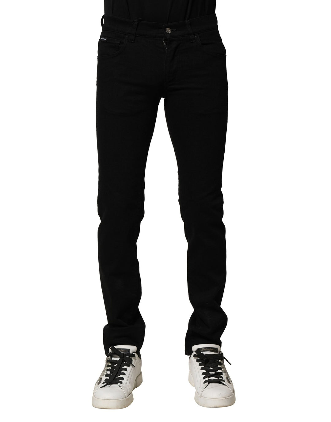 Dolce &amp; Gabbana Sample Sale Dolce &amp; Gabbana Black Cotton Stretch Skinny Men Denim Jeans - | Designer outlet